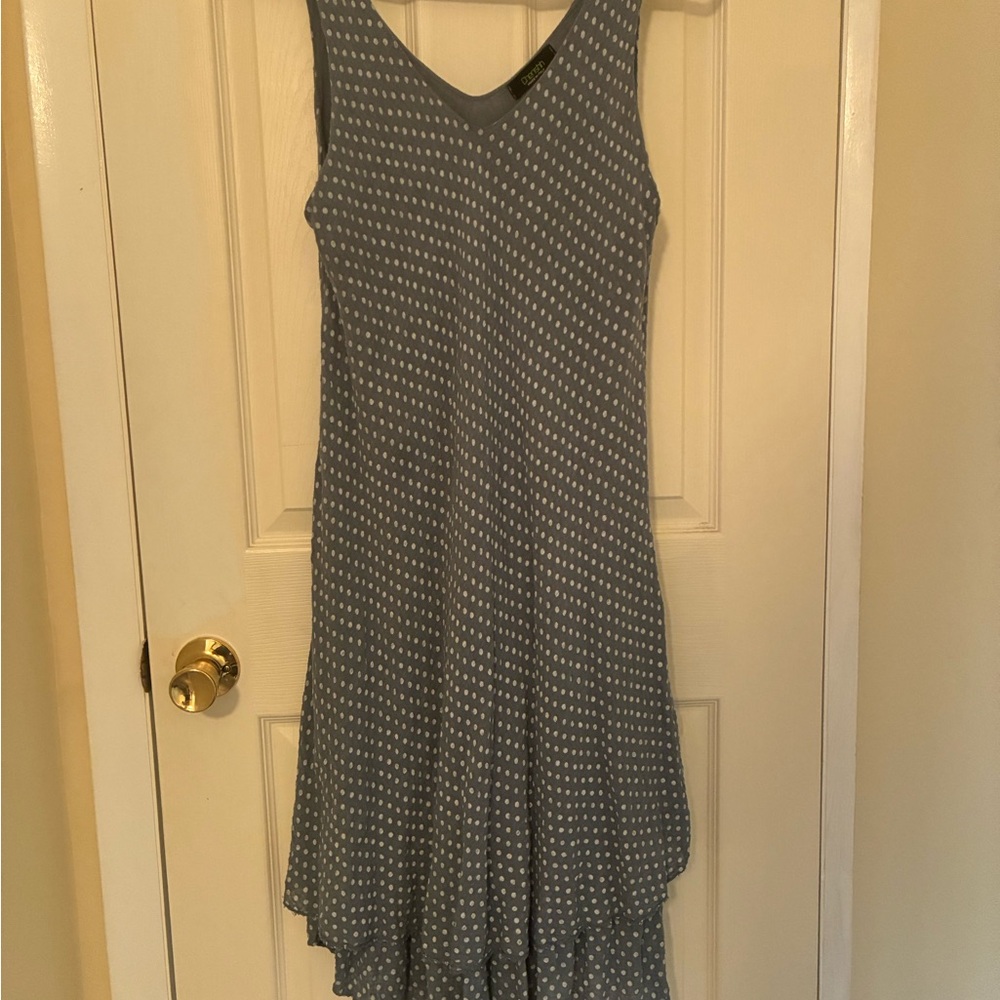 Cherish Blue and White tiered lightweight Dress